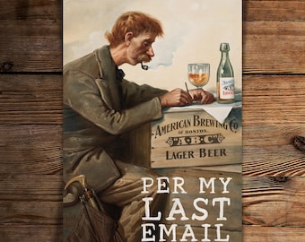 Per My Last Email Mini Print/Postcard