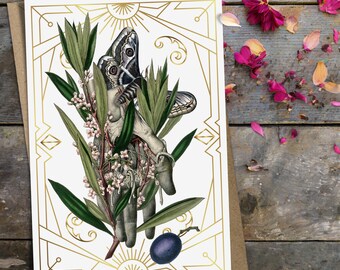 Anatomical Floral Greeting Card No. 8