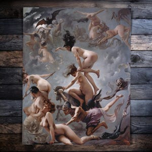 Witches Going To Their Sabbath Restored Reproduction Print