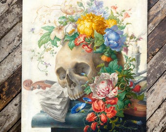Vanitas Still Life II Restored Reproduction Print