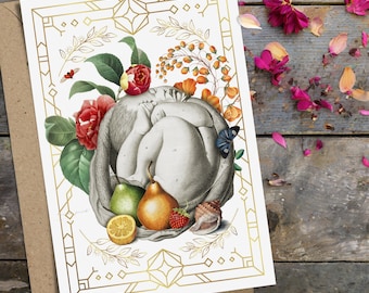 Anatomical Floral Greeting Card No. 3