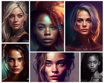 Custom AI Art Portrait, Personalized Digital Artwork (2 High-Resolution Files)