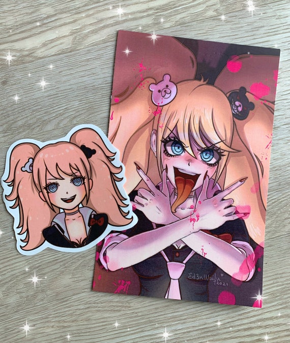 junko enoshima danganronpa print sticker bundle pack etsy