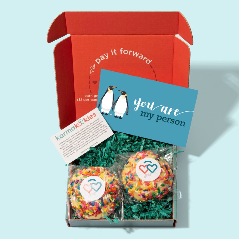 Send a Cookie Gift Box With Card by Mail Love Etsy