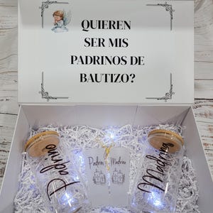 Propuesta Padrinos de Bautizo – Caja con vasos personalizados y shot glasses