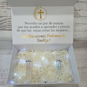 Extra Large Personalized Godparent Proposal Box + 2 Shot Glasses