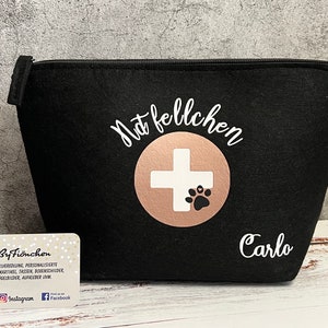 Notfellchen Hunde Apothekentasche, personalisiert ByFiönchen / Notfalltasche / HundeZubehör / Medikamententasche / alles für den Hund