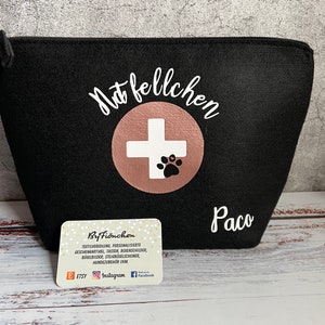 Notfellchen Hunde Apothekentasche, personalisiert ByFiönchen / Notfalltasche / HundeZubehör / Medikamententasche / alles für den Hund