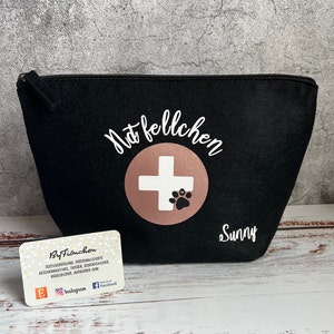 Notfellchen Hunde Apothekentasche, personalisiert ByFiönchen / Notfalltasche / HundeZubehör / Medikamententasche / alles für den Hund