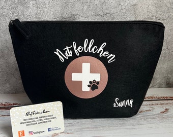 Notfellchen Hunde Apothekentasche, personalisiert ByFiönchen / Notfalltasche / HundeZubehör / Medikamententasche / alles für den Hund