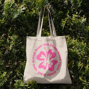Hibiscus Tote Bag Aesthetic Beach Bag VSCO Coconut Girl Tote Bag Cute Tote Bag VSCO Gift Gift for Her Under 20 Beach Bag Surfer Girl Etsy Australia