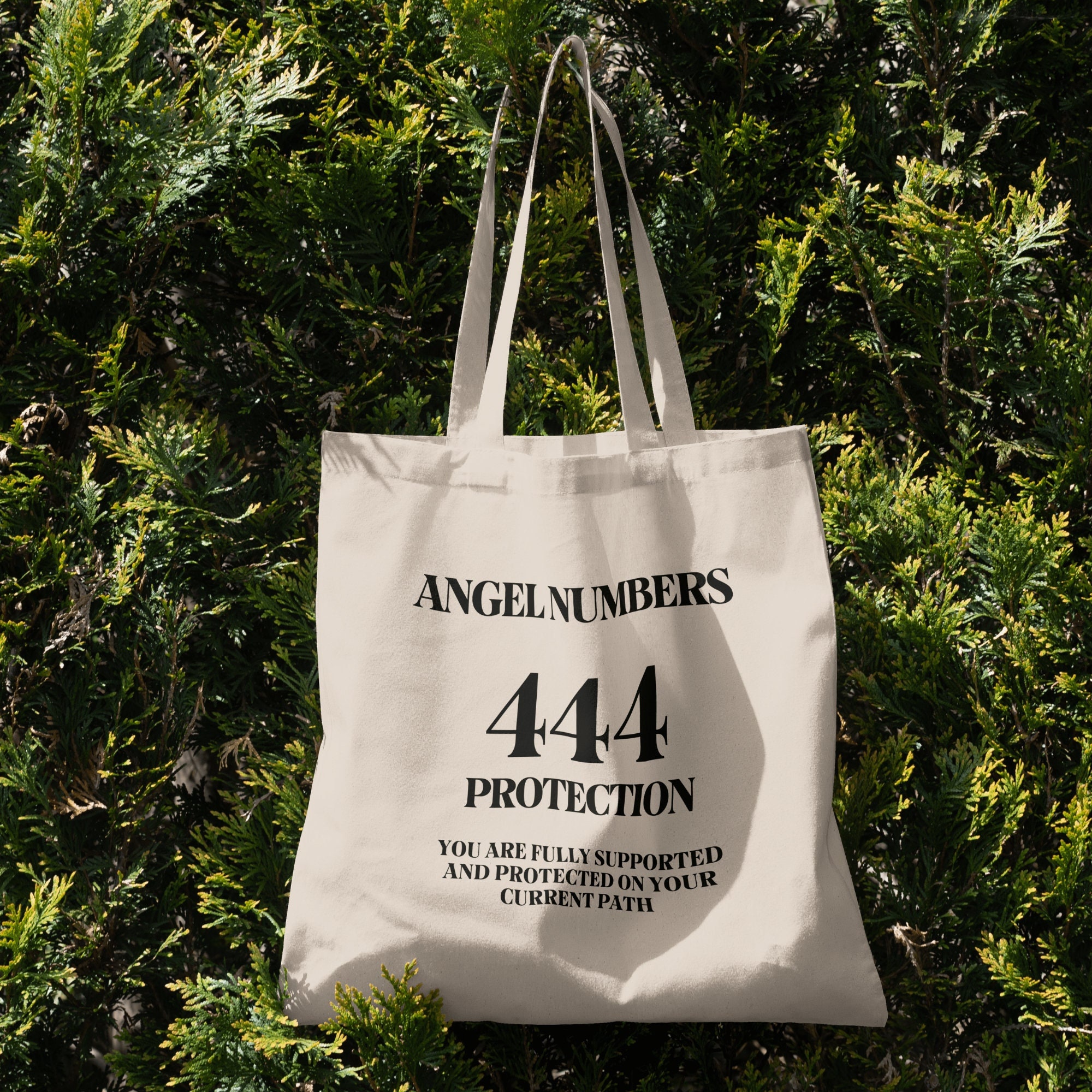 444 Angel Number, Aesthetic Tote Bag, Cute Tote Bag, Trendy