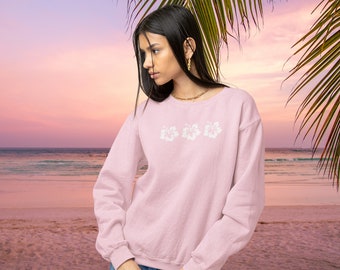 Pink VSCO Sweatshirt, Trendy Oversized Sweater, Coconut Girl Aesthetic Sweatshirt, Cute Crewneck Sweater, Gifts for Her Under 20, Preppy