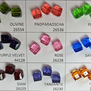 8mm Austrian Crystal Cubes, 10-Pack #5601 - Standard Colors Pg 4 of 10