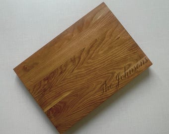Tabla de cortar de madera grabada personalizada, tabla de embutidos familiar personalizada