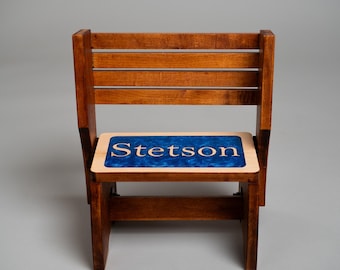 Personalized Wooden Step Stool & Seat for Kids, Handmade Solid Wood, Made in USA