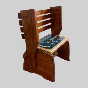 Step Stool and Seat for Kids in Kitchen, Bathroom, Bedroom, Living Room & Balcony - Indoor and Outdoor - Personalized Gift