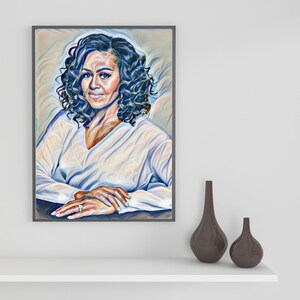 Michelle Obama Matte Poster, First Lady Art, Mother&#39;s Day Gift, Gift for Her, Obamas Gift Art