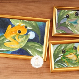living room printable art frog, set of three,colorful nature art,yellow, frog printable,digital wall art,cute frogs,watercolor frogs,digital
