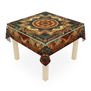 Neutral Boho Tablecloth,Cool PatternTable Cloth, Hippie, Boho Dining Room Table Decor