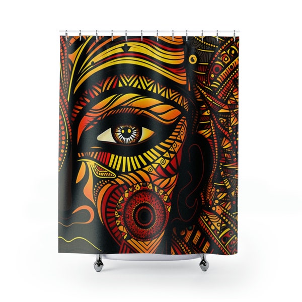 African Shower Curtain Etsy