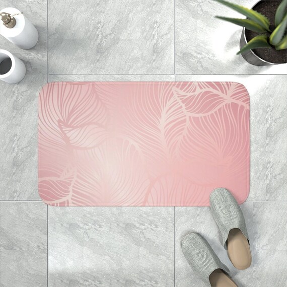 Soft Blush Pink Bath Mat Memory Foam Bath Mat Girly Bath Mat Etsy