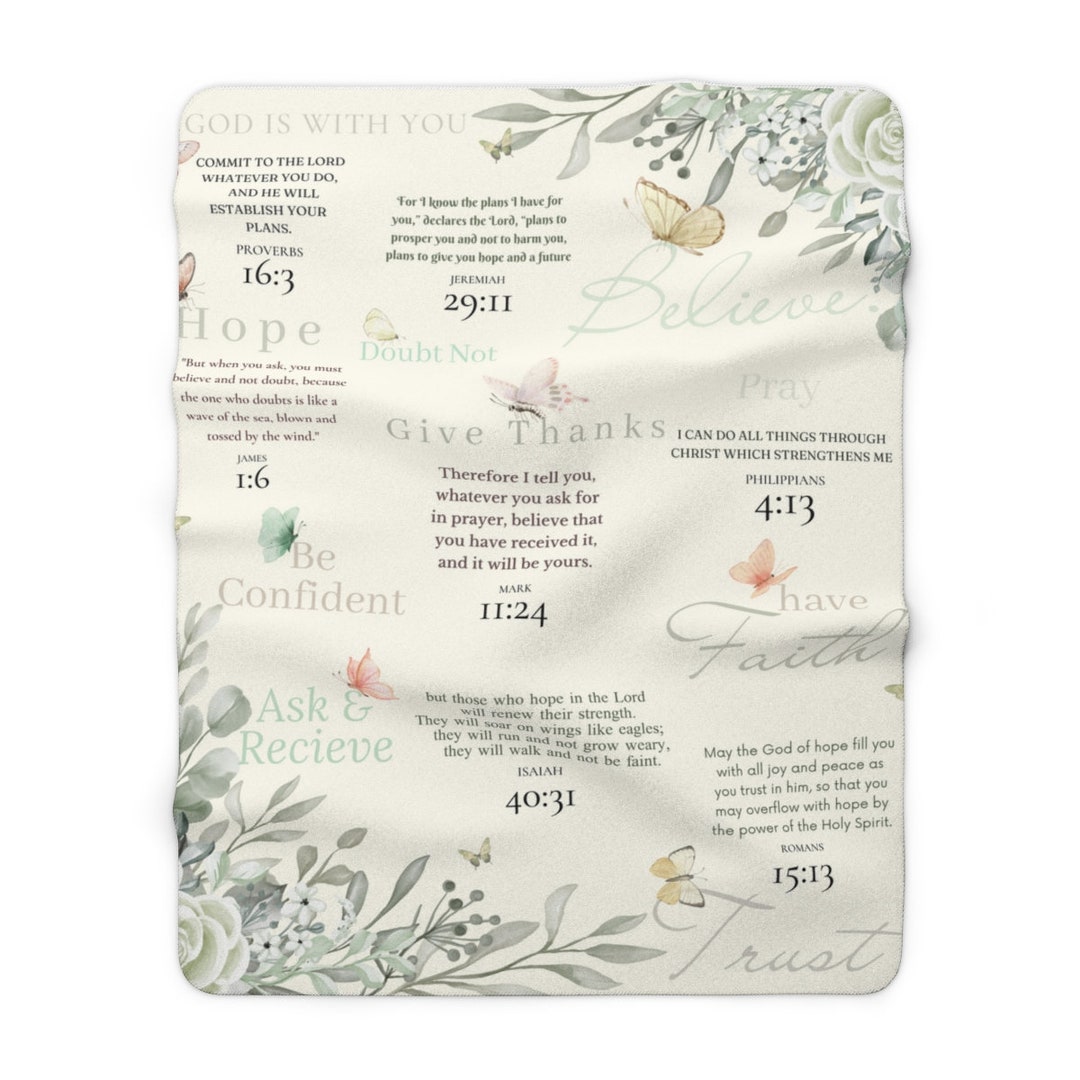 Butterfly Scripture Blanket,faith Scriptures,jeremiah 29 11,james 1 6 ...
