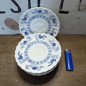 J & G Meakin Classic Blue Nordic saucer Plate 5.5&quot; No chips - set of 9