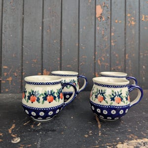 Polish Pottery Bubble Mug Coffee Tea Hostess Gift Boleslawiec Ceramica 92