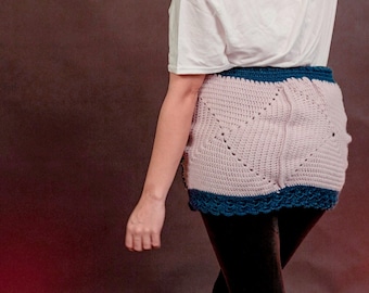 lavendel gehaakte minirok