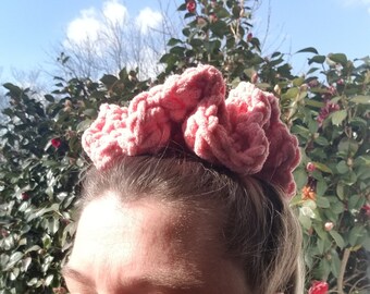 Barbie roze gehaakte scrunchie