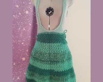 Groenblijvende gehaakte jarretelrok