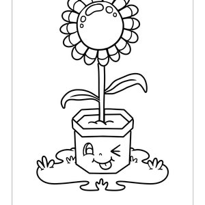 Flower Coloring pages ( instant download)