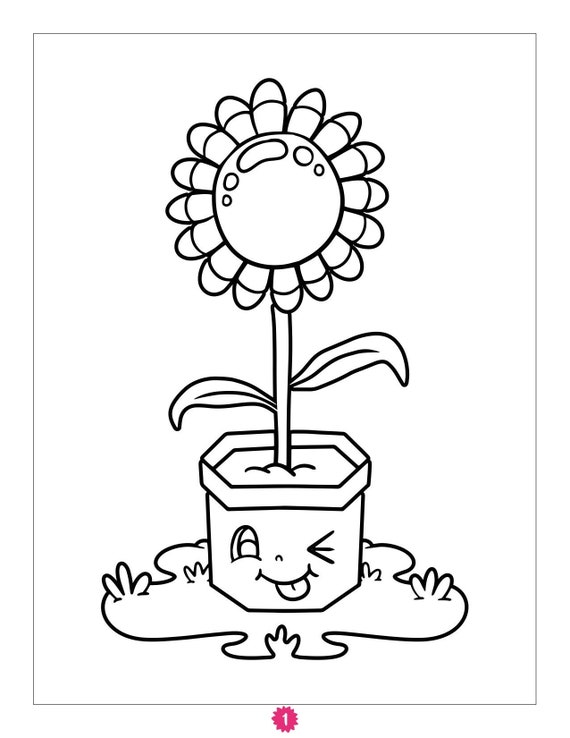 Flower Coloring Pages Instant Download | Etsy