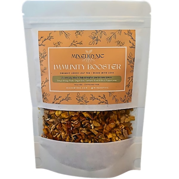 Immunity Booster: Organic Herbal Wellness Tea with Turmeric & Ginger
