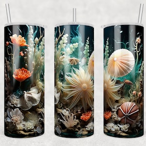 Ocean Sea Life  20oz Skinny Tumbler