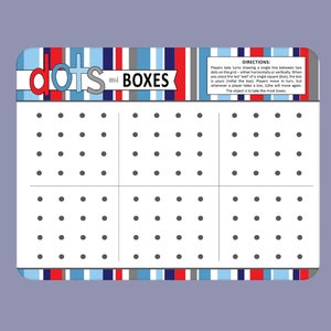 Tablero de juego de borrado en seco de puntos y cajas