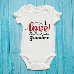 I Love Grandma Baby Bodysuit