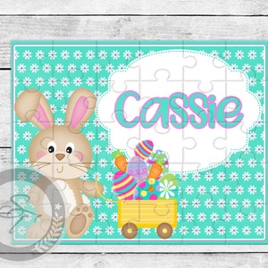 Puzzle personnalisé de lapin de Pâques de 30 pièces