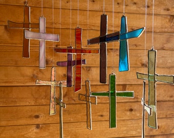 Humble Cross Sun Catcher | Stained Glass Cross | Easter | Spring | Perfect Gift First Communion | Confirmation | Mothers Day | Baptism