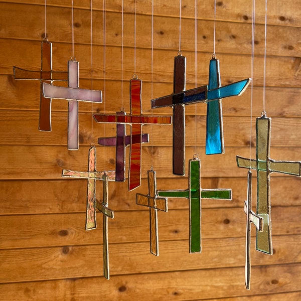 Humble Cross Sun Catcher | Stained Glass Cross | Easter | Spring | Perfect Gift First Communion | Confirmation | Mothers Day | Baptism