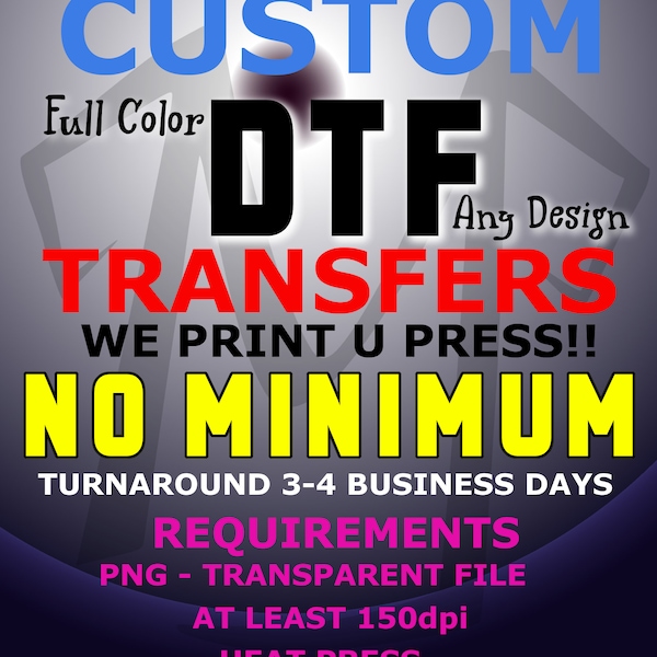 DTF Heat Transfer for T-shirts or Hoodies Gang Sheeting, Full Color Heat Transfer, DTF , DTF Transfers and Dtf Gang Sheets