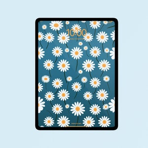 iPad Wallpaper, Daisy Array, High Resolution, Instant Download