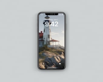 Fondo de pantalla exclusivo de IA para iPhone con faro