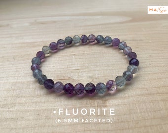 A3 Fluorite, Fluorite Bracelet, Mala Bracelet, Meditation Bracelet, Women Jewelry,  Gift For Her, Love Bracelet , Crystal Healing