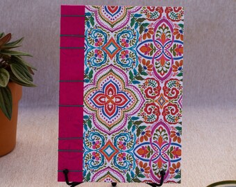A5 notebook Hardcover notebook Coptic binding Handmade in France Recycled paper Italian paper Eco-responsible gift idea