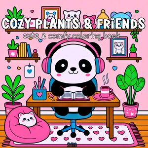 Cosy Plants & Friends kleurboek: ontspannende kawaii-ontwerpen (pdf-download)