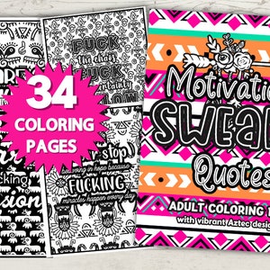 Libro da colorare motivazionale con parolacce, disegni aztechi e divertenti pagine da colorare con parolacce e parolacce, fogli da colorare stampabili, pagine da colorare per adulti