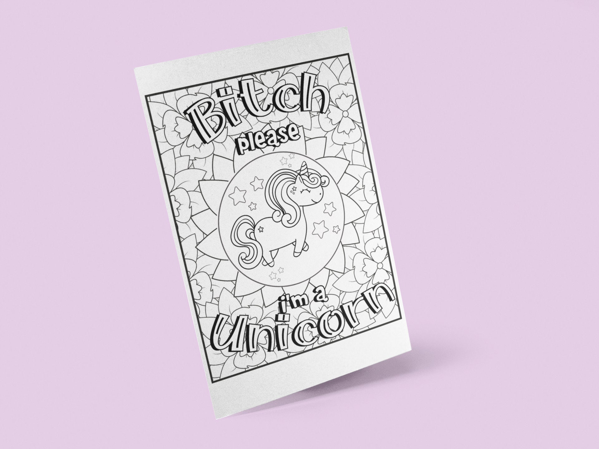 Swearing Colouring Page for Unicorn Lover Funny Gift for Her Unicorn ...