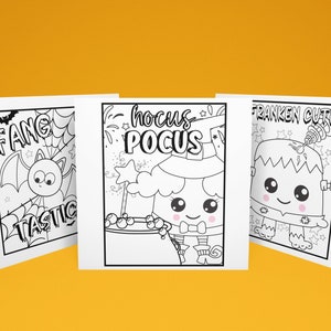Halloween Coloring  Pages, 3 Kids Activity Pages, Halloween Printables, Halloween Activity Sheets